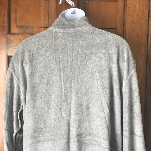 DKNY Active Gray with Black Trim Velour Zip-Up Jacket X-Large - Picture 8 of 9